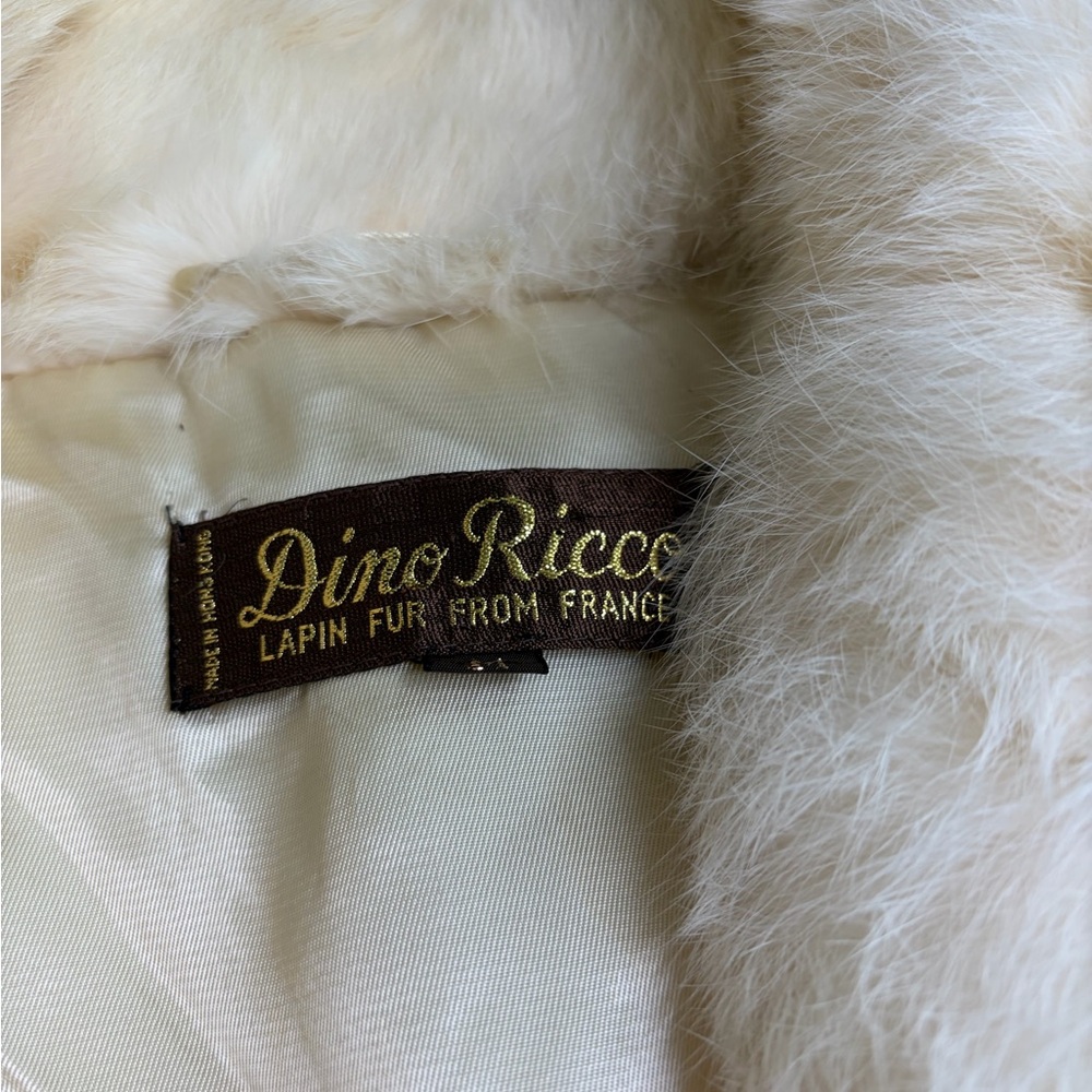 Vintage Dino Ricco Ivory Rabbit Fur Jacket | Lapin Fur Made in France | Size 13 - Picture 6 of 16